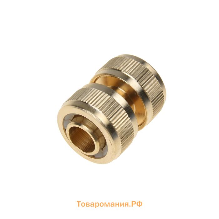 Муфта соединительная, для шлангов 3/4" (19 мм), цанговое соединение, латунь, Greengo
