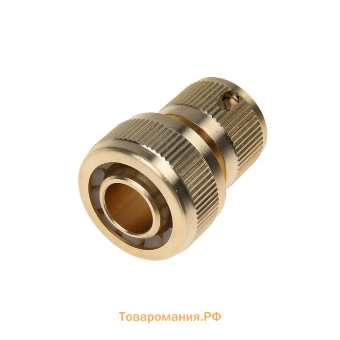 Коннектор, 3/4" (19 мм), быстросъёмное соединение, латунь, Greengo