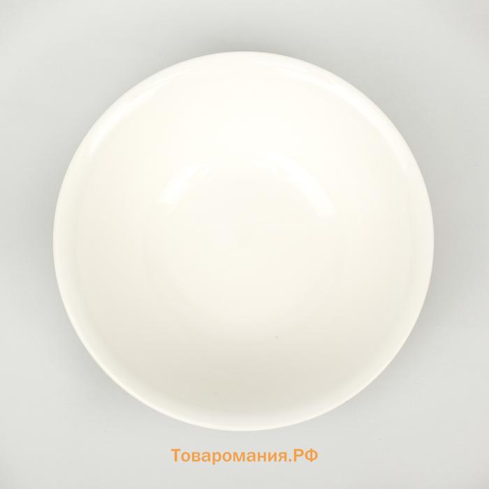 Тарелка глубокая  White Label, 500 мл, d=17.5 см, фарфор, белая