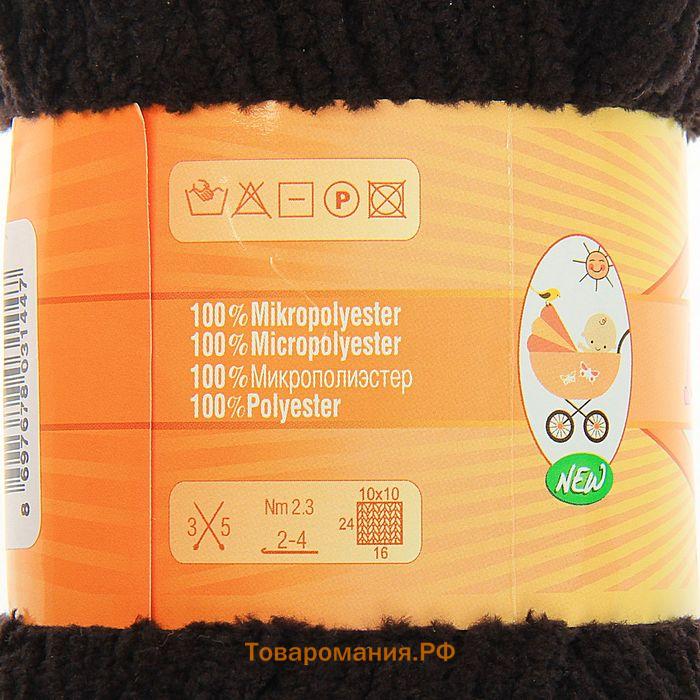 Плюшевая пряжа для вязания спицами, крючком ALIZE, Softy, 100% микрополиэстер, 115 м/50 г, (60 чёрный)