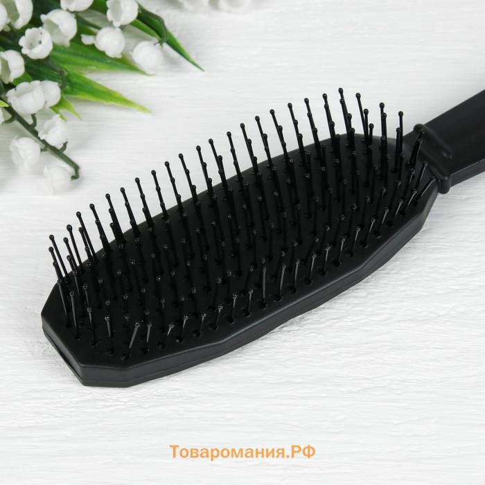 Расчёска массажная 5×22.5 (±1) см, чёрная