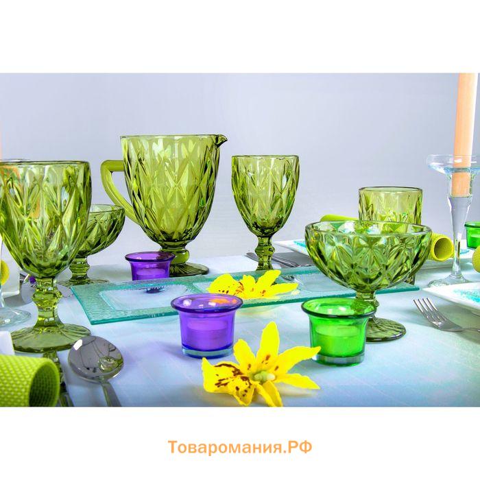 Бокалы для вина Magistro «Круиз», 250 мл, 8×15.3 см, стекло, набор 6 шт., розовые