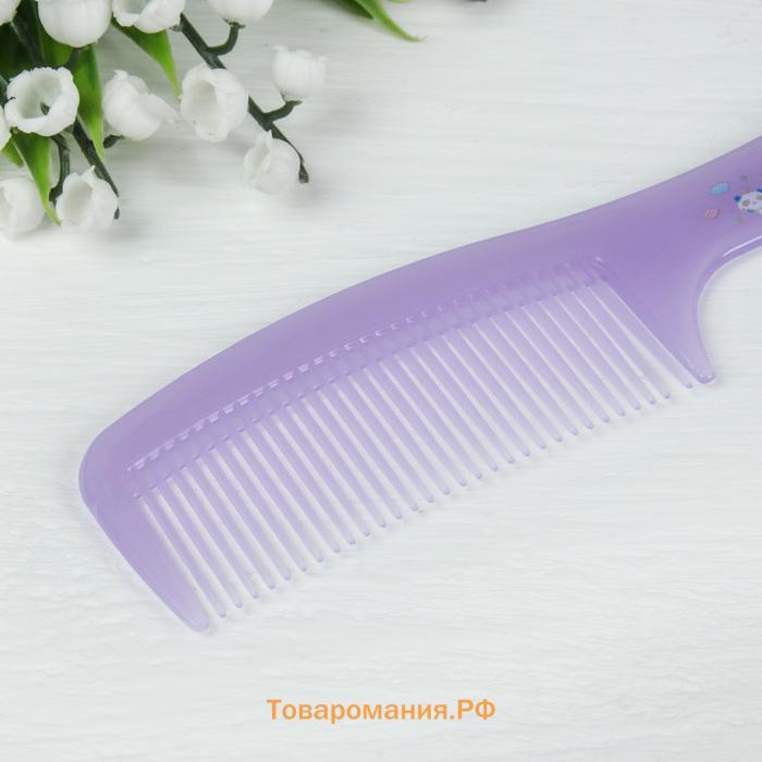 Расчёска с ручкой, 16×3.5(±1) см, фасовка 20 шт., МИКС