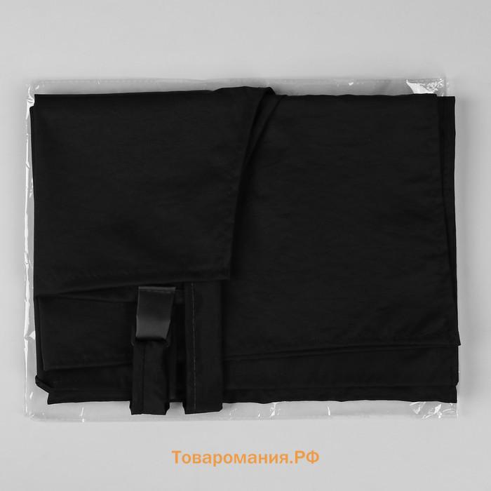 Фартук для мастера, 59×71(±1) см, с карманами, односторонний, чёрный