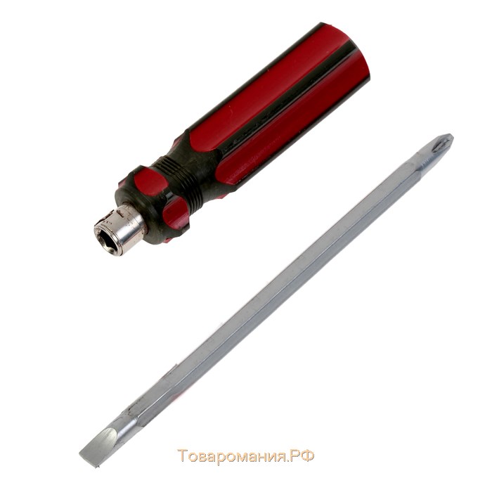 Отвертка комбинированная ЛОМ, 2 в 1, пластиковая рукоятка, PH2/SL6×125 мм