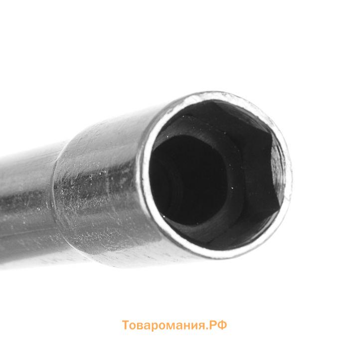 Ключ свечной СЕРВИС КЛЮЧ, 75350, с внутренним резиновым кольцом, 16×270 мм