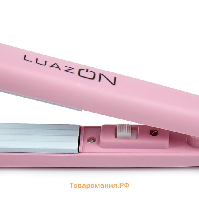 Щипцы-гофре LW-26, мини, 25 Вт, керамическое покрытие, 65×15 мм, до 160 °C, розовые