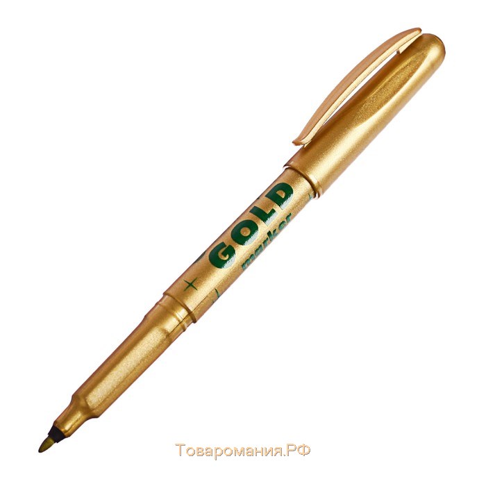 Маркер перманентный 2.5 мм Centropen 2670, тонкий, линия 1 мм, цвет золотой