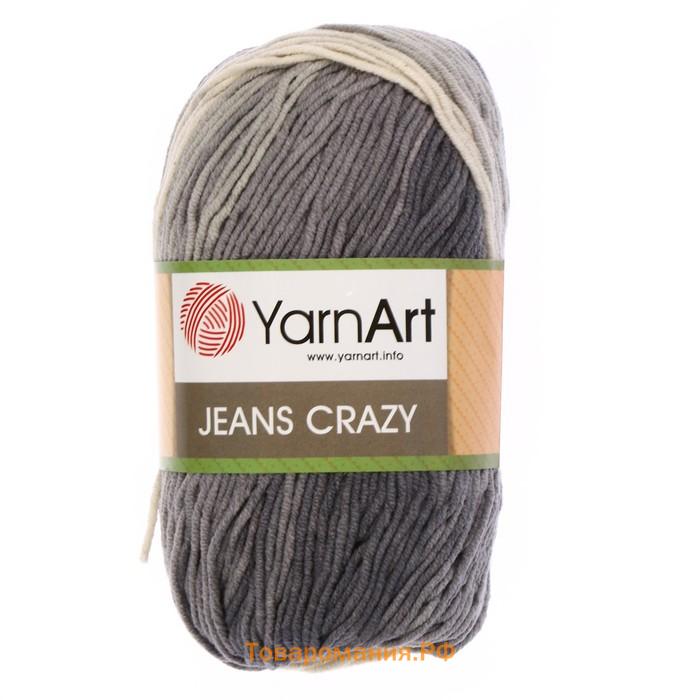Пряжа для вязания спицами, крючком YarnArt, Jeans crazy, 55% хлопок, 45% акрил, 160 м/50 г, (8204 принт)