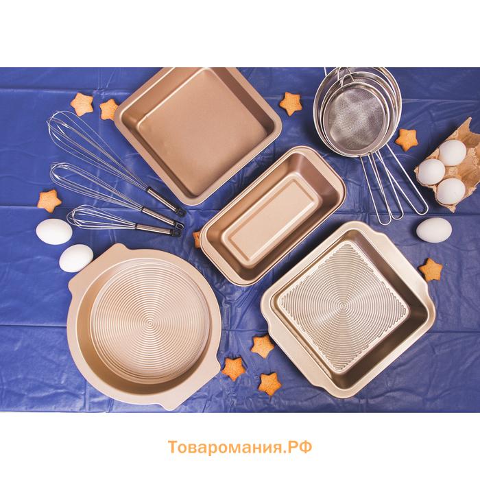 Форма для выпечки  «Рэнди», 25×13×6 см, антипригарное покрытие, коричневая