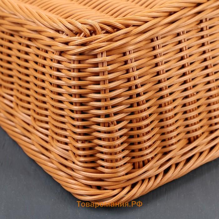 Корзина для продуктов , 45×29×12 см, коричневая