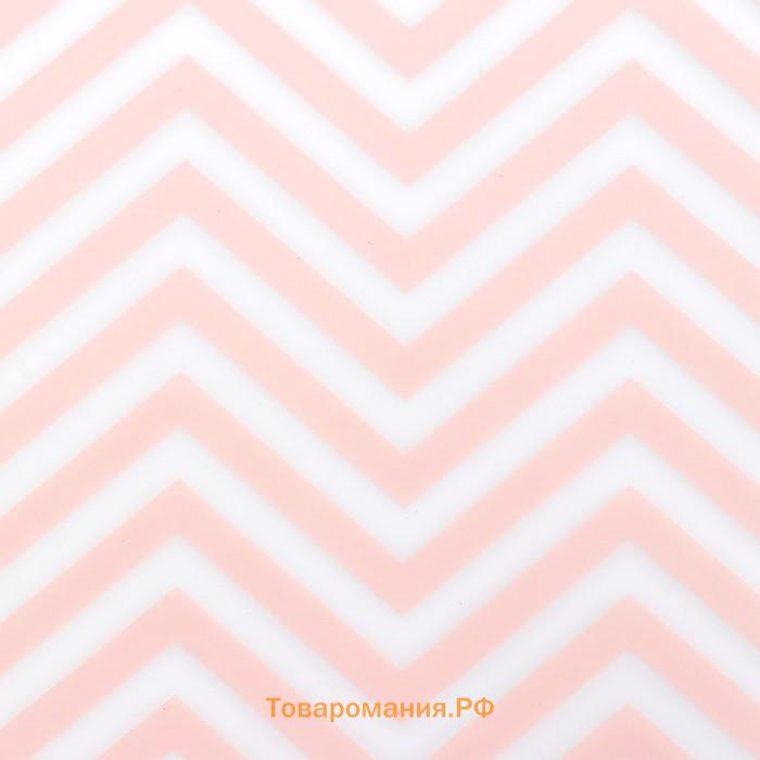Плёнка матовая с рисунком «Волна», персиковая, 57×57 см