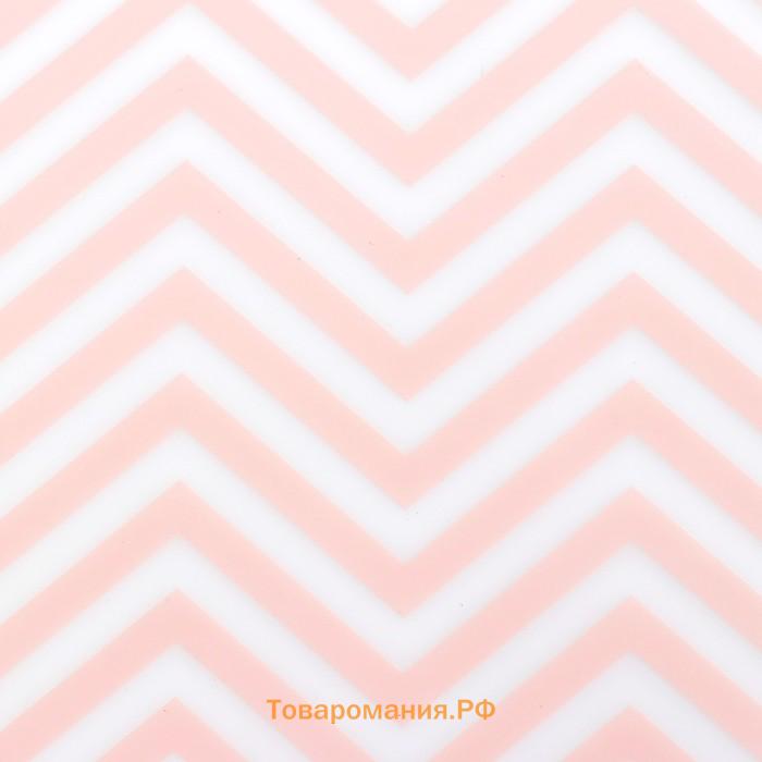 Плёнка матовая с рисунком «Волна», персиковая, 57×57 см