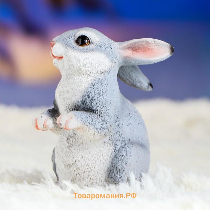 Садовая фигура из полистоуна «Кролик», 12.5×8×9 см