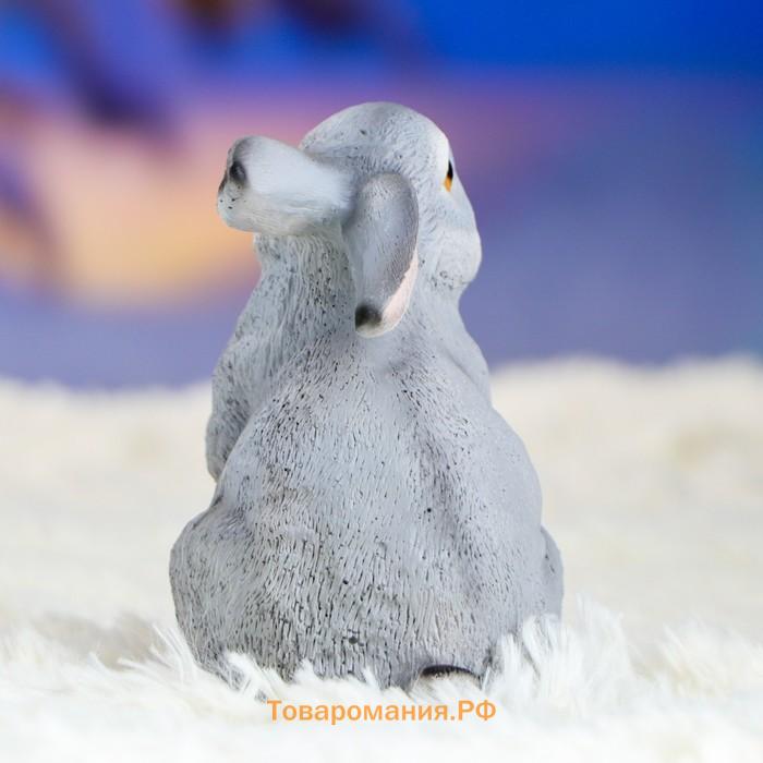 Садовая фигура из полистоуна «Кролик», 12.5×8×9 см