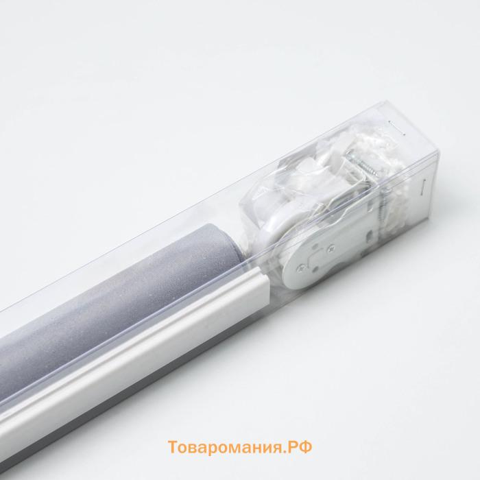 Штора рулонная «Механика», 50×200 см (с учётом креплений 3.5 см), серая