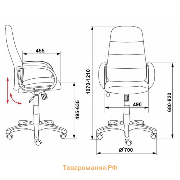 Кресло руководителя  Бюрократ, черный,  экокожа/сетка, CH-808AXSN/LBL+TW-11