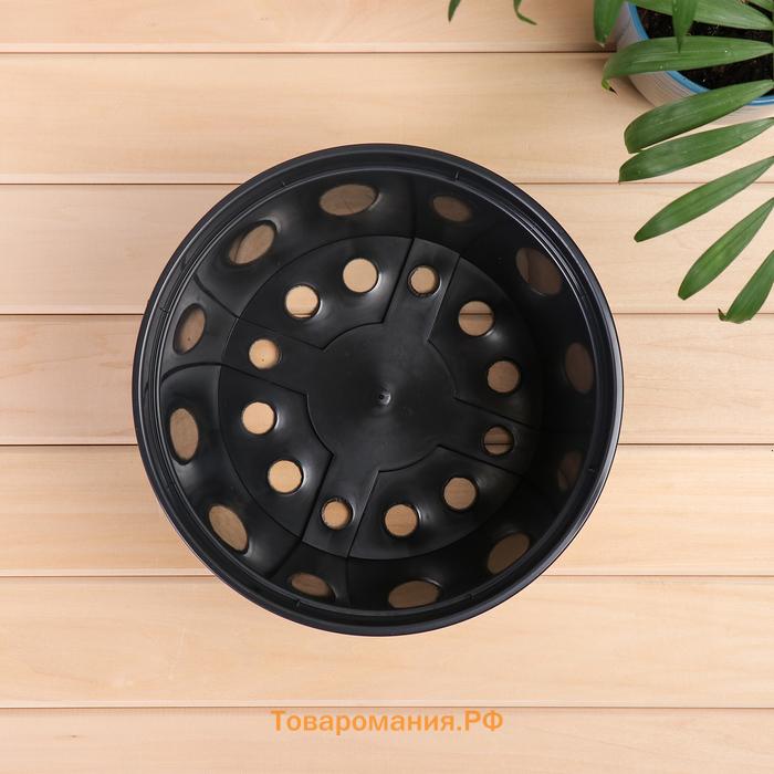 Горшок для рассады, 10 л, d=29 см, h=22.5 см, чёрный, Greengo