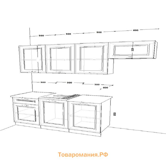 Кухонный гарнитур 13 Белый Вегас 2100