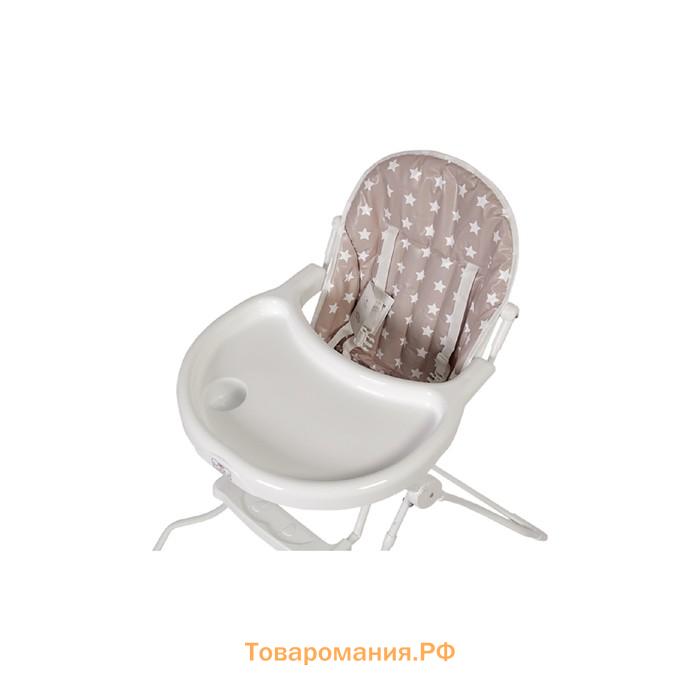 Стульчик для кормления Polini kids 152 «Звезды», макиато-белый