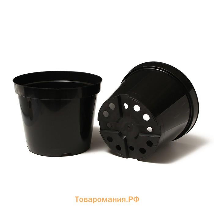 Горшок для рассады, 15 л, d=31 см, h=26 см, чёрный, Greengo