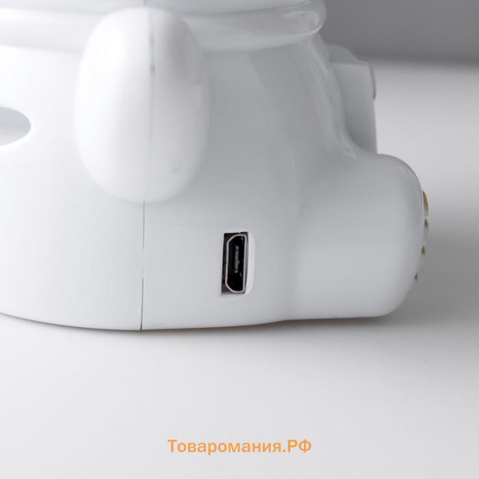 Ночник "Космонавт" LED 1.5Вт USB АКБ белый 9,5х8х10,5 см RISALUX