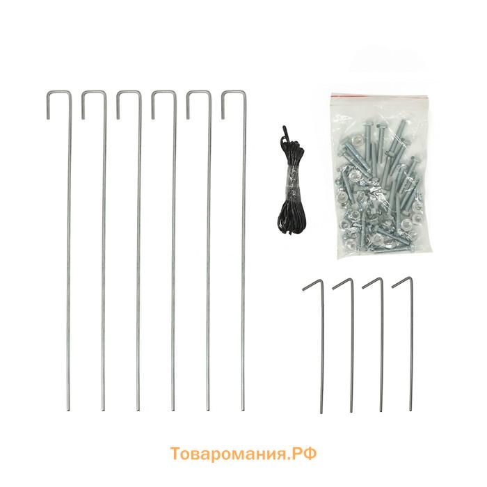 Теплица, 3,7 × 2,45 × 2,1 м, оцинкованный металл, профиль d = 25 мм, чехол из армированной плёнки 120 мкм