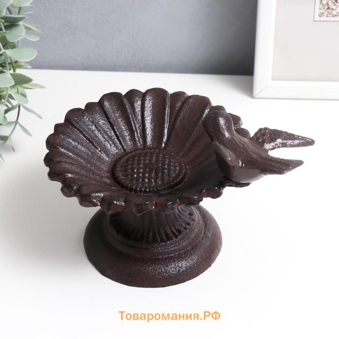 Фигурка-подставка для мелочей «Птица на ромашке», чугун, 10×17×13 см