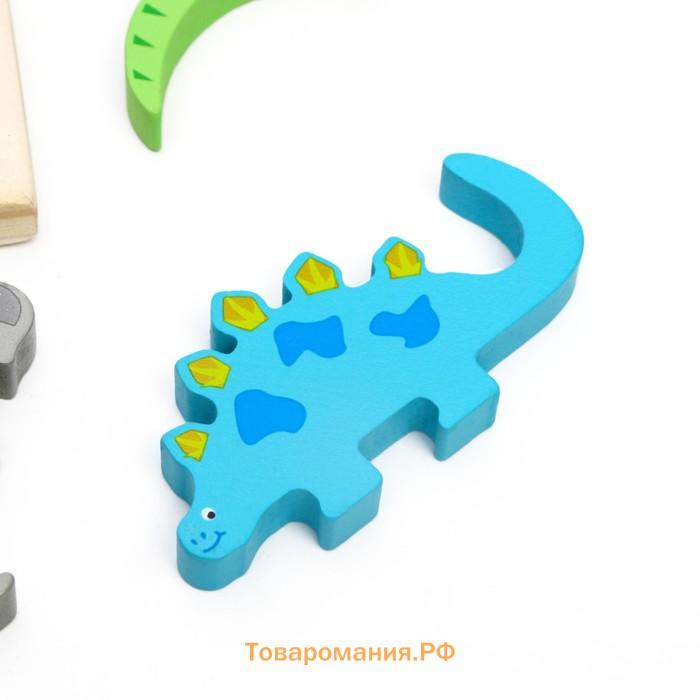 Пазл в рамке «Динозавры» 16.6×16.6×1.2 см