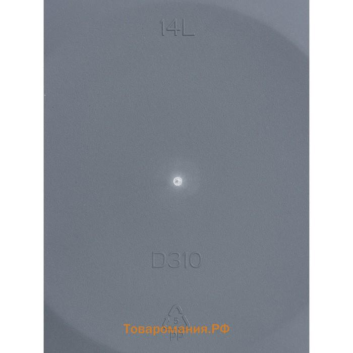 Кашпо для цветов со вставкой Tarragon, 14 л, d=31 см, h=28.8 см, серое