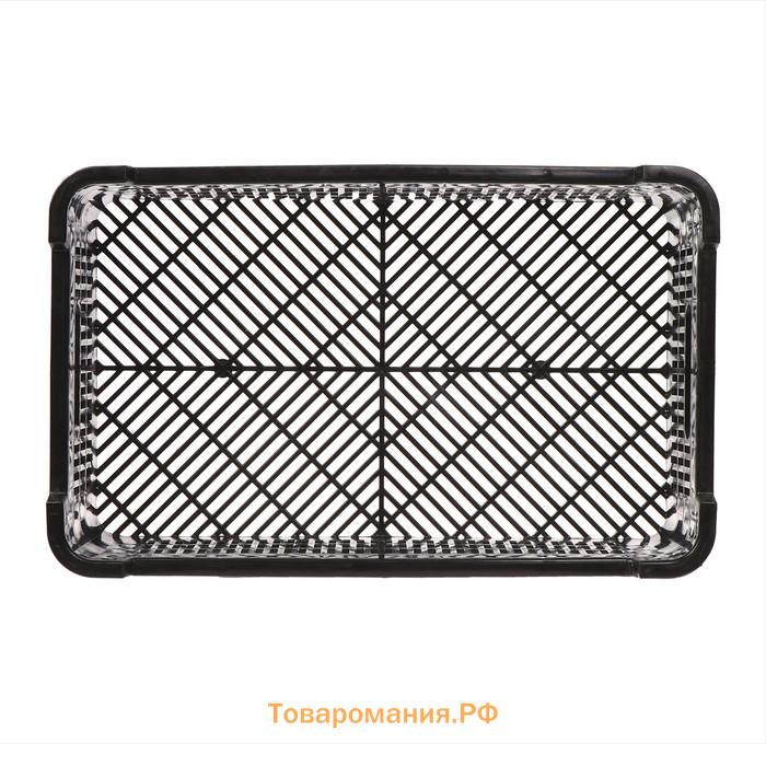 Ящик универсальный, пластиковый, 52×32×16 см, на 30 кг, чёрный, МИКС