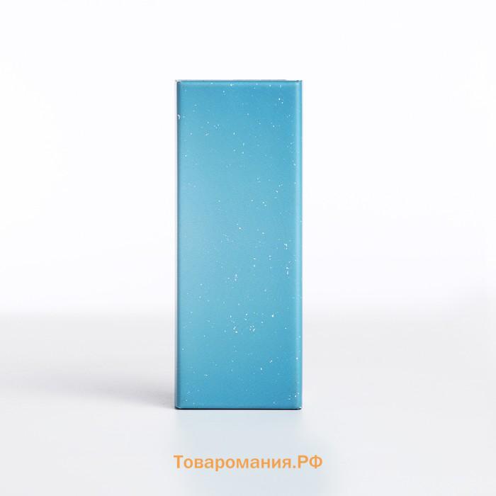 Футляр для очков на магните, длина 15.5 см, с принтом «Умный жираф», голубой