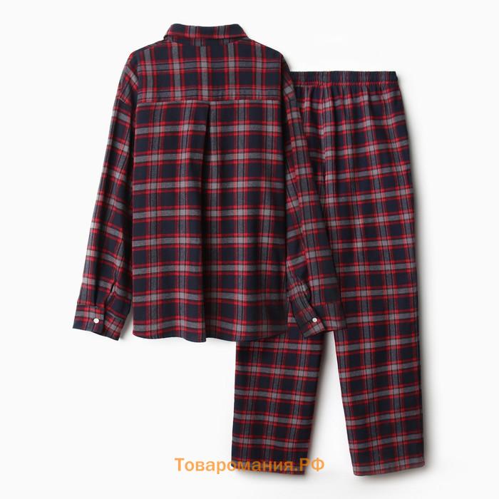Пижама женская (рубашка и брюки) KAFTAN размер 40-42, синий