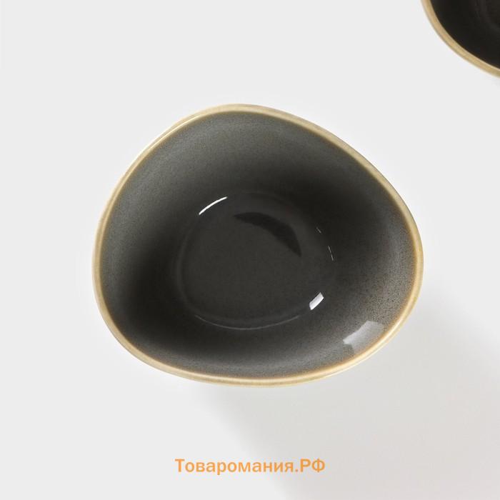 Набор салатников фарфоровых Magistro Fog, 2 предмета: 340 мл, серый