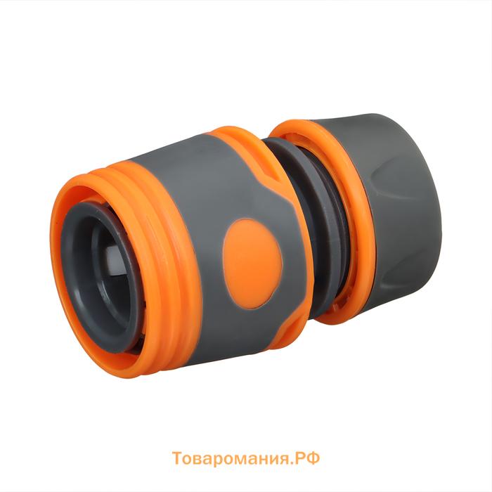 Коннектор, 1/2" (12 мм), быстросъёмное соединение, прорезиненный пластик, Greengo