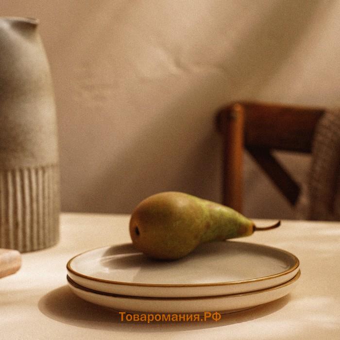 Тарелки SL Home «Леггеро», d=18 см, набор 2 шт., фарфор, бежевые