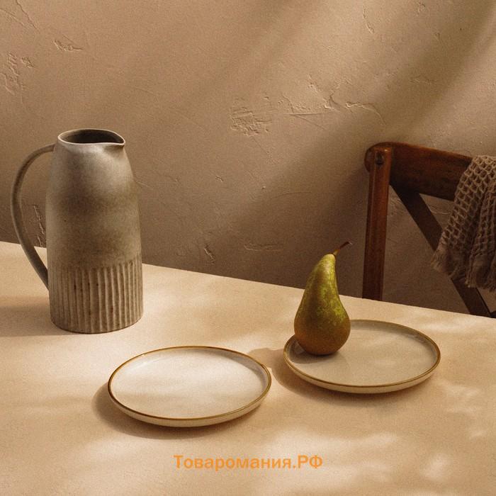 Тарелки SL Home «Леггеро», d=20.3 см, набор 2 шт., фарфор, бежевые