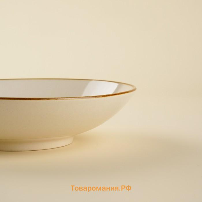 Салатники SL Home «Леггеро», d=18.5 см, набор 2 шт., фарфор, бежевые