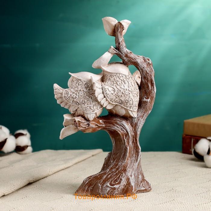 Фигурка полистоун «Совы на ветке», 23×15 см