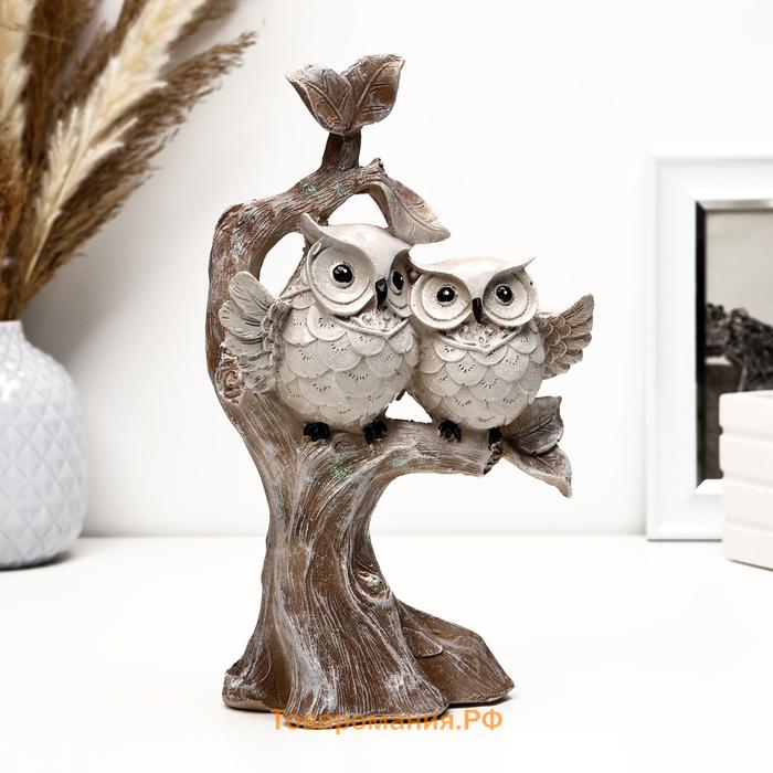Фигурка полистоун «Совы на ветке», 23×15 см
