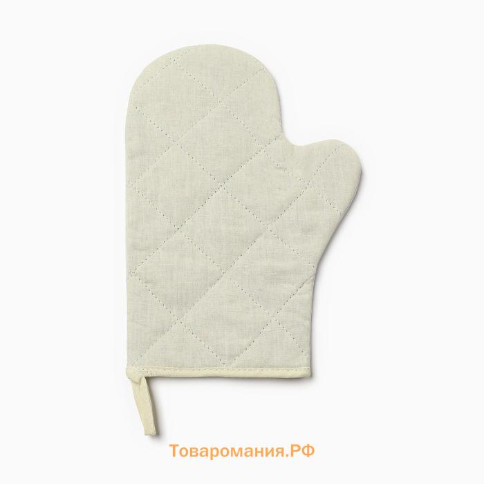 Варежка-прихватка  "Зайчиха" 20х28 см, 35% хл, 65% пэ, ватин 250 г/м2