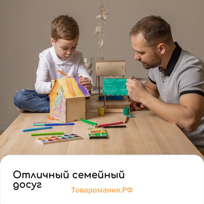 Кормушка из дерева своими руками «Дракон», 14.5×14.5×17.5 см, Greengo