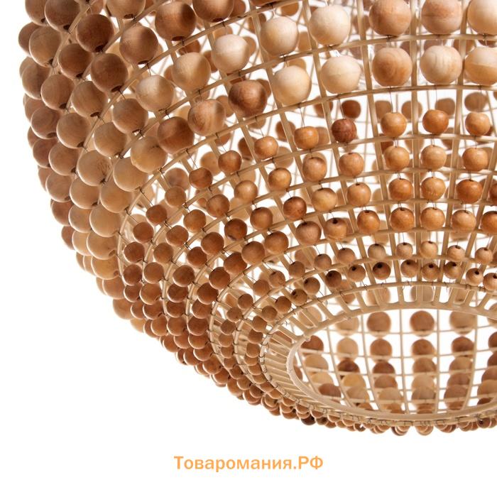 Светильник потолочный «Сёкл», 1×40 Вт, Е27, 52×52×57 см, бежевый