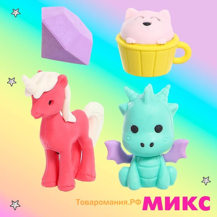 Игровой набор «Феечка», ластики фигурные, 4 шт., МИКС