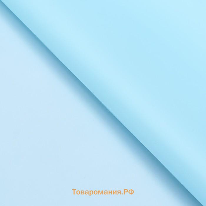 Пленка матовая, PASTEL, Небесно-голубой 0.59×7 м 180 г