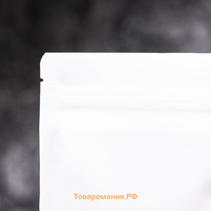 Пакет Zip-lock Крафт с прямоугольным окном, белый,14×22×4 см