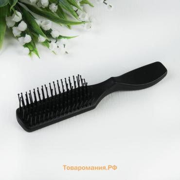 Расчёска массажная, 3.5×16.5(±1) см, чёрная
