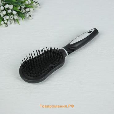 Расчёска массажная, 7×24(±1) см, чёрная