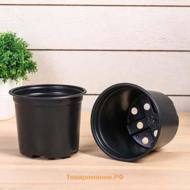 Горшок для рассады, 750 мл, d=12 см, h=10.5 см, чёрный, Greengo