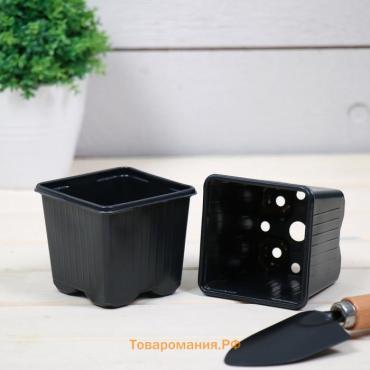 Горшок для рассады, 180 мл, d=7 см, h=6 см, чёрный, Greengo